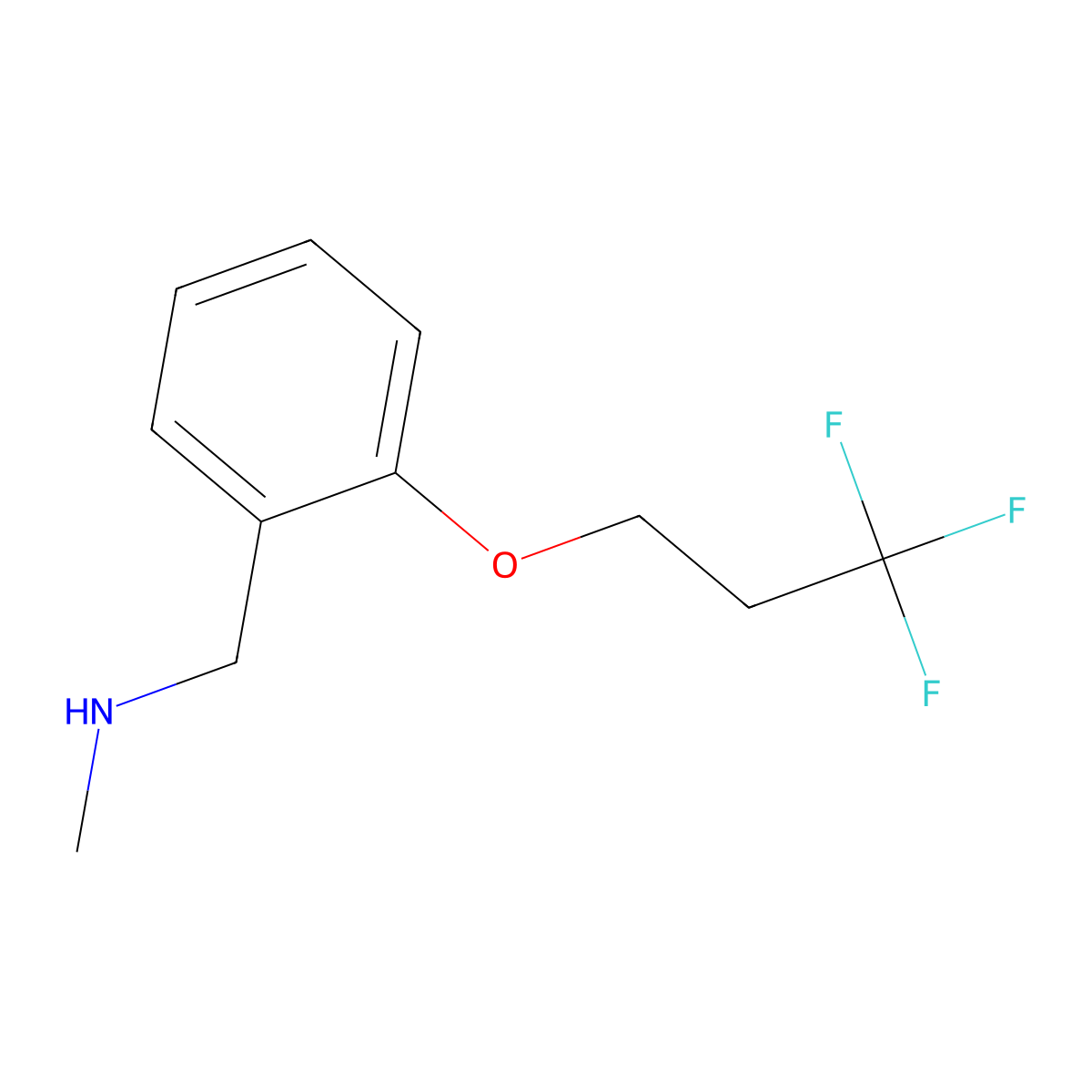 Methyl({[2-(3,3,3-trifluoropropoxy)phenyl]methyl})amine molecular structure, CAS 1341510-18-6