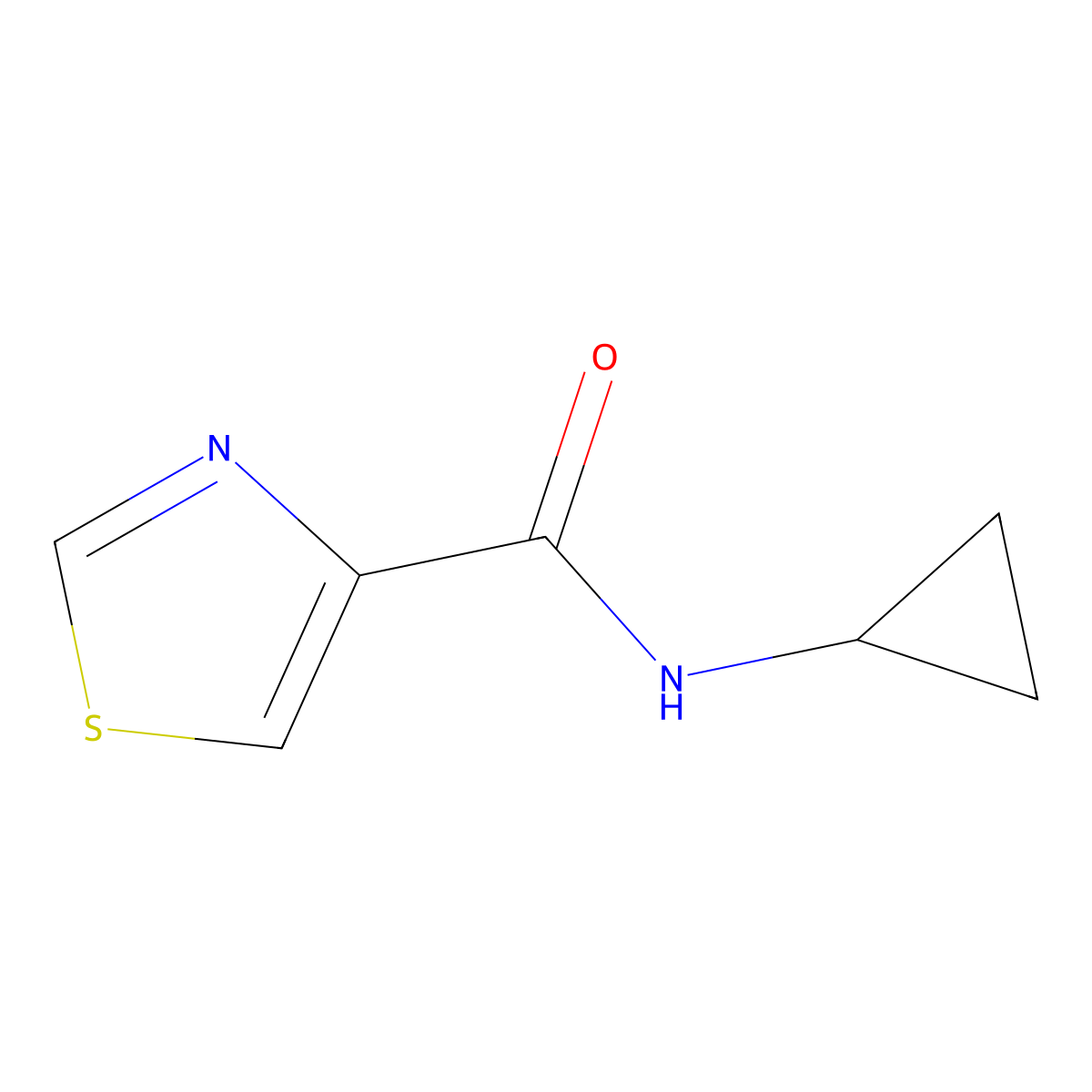 N-cyclopropyl-1,3-thiazole-4-carboxamide molecular structure, CAS 1341512-03-5