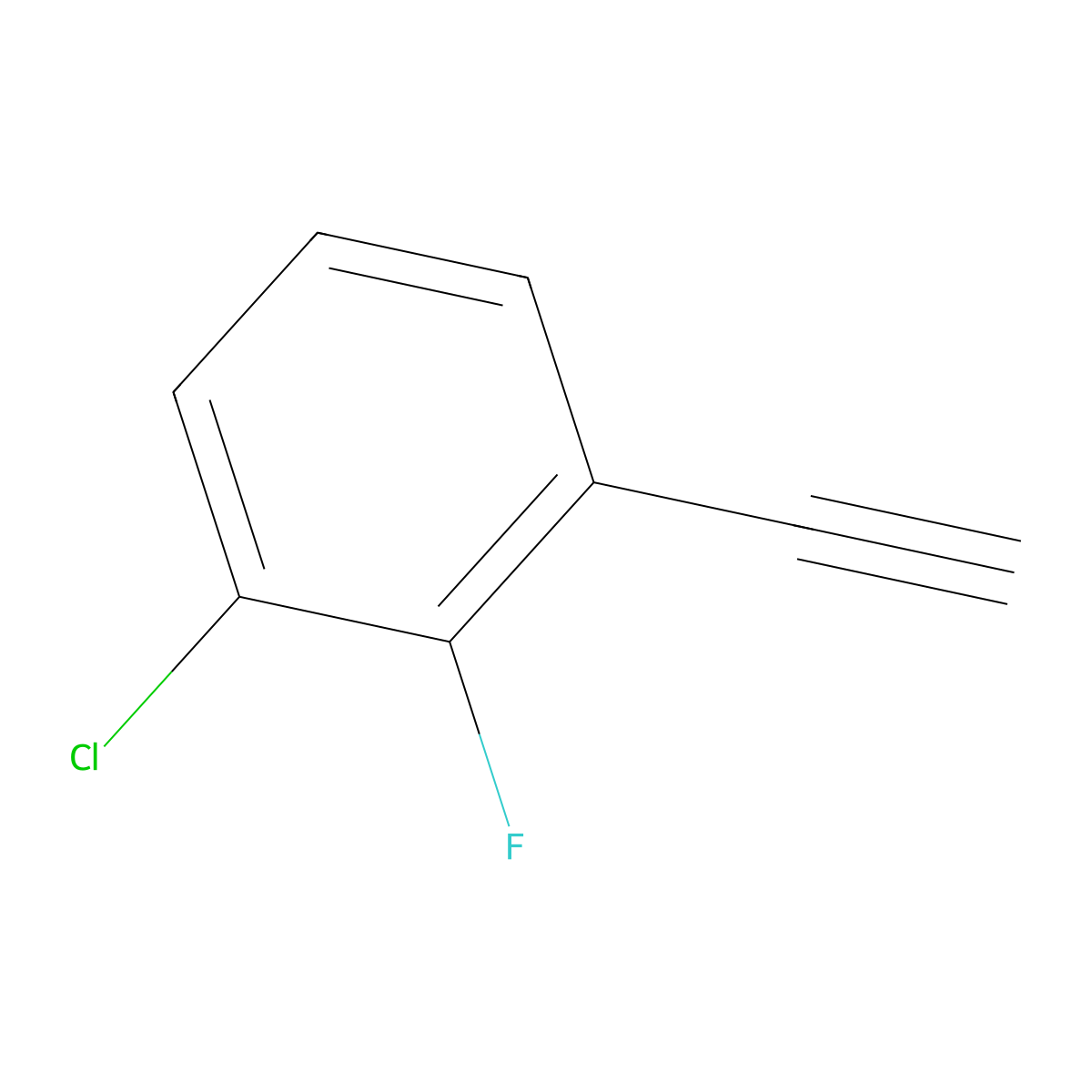1-Chloro-3-ethynyl-2-fluorobenzene molecular structure, CAS 1341512-63-7