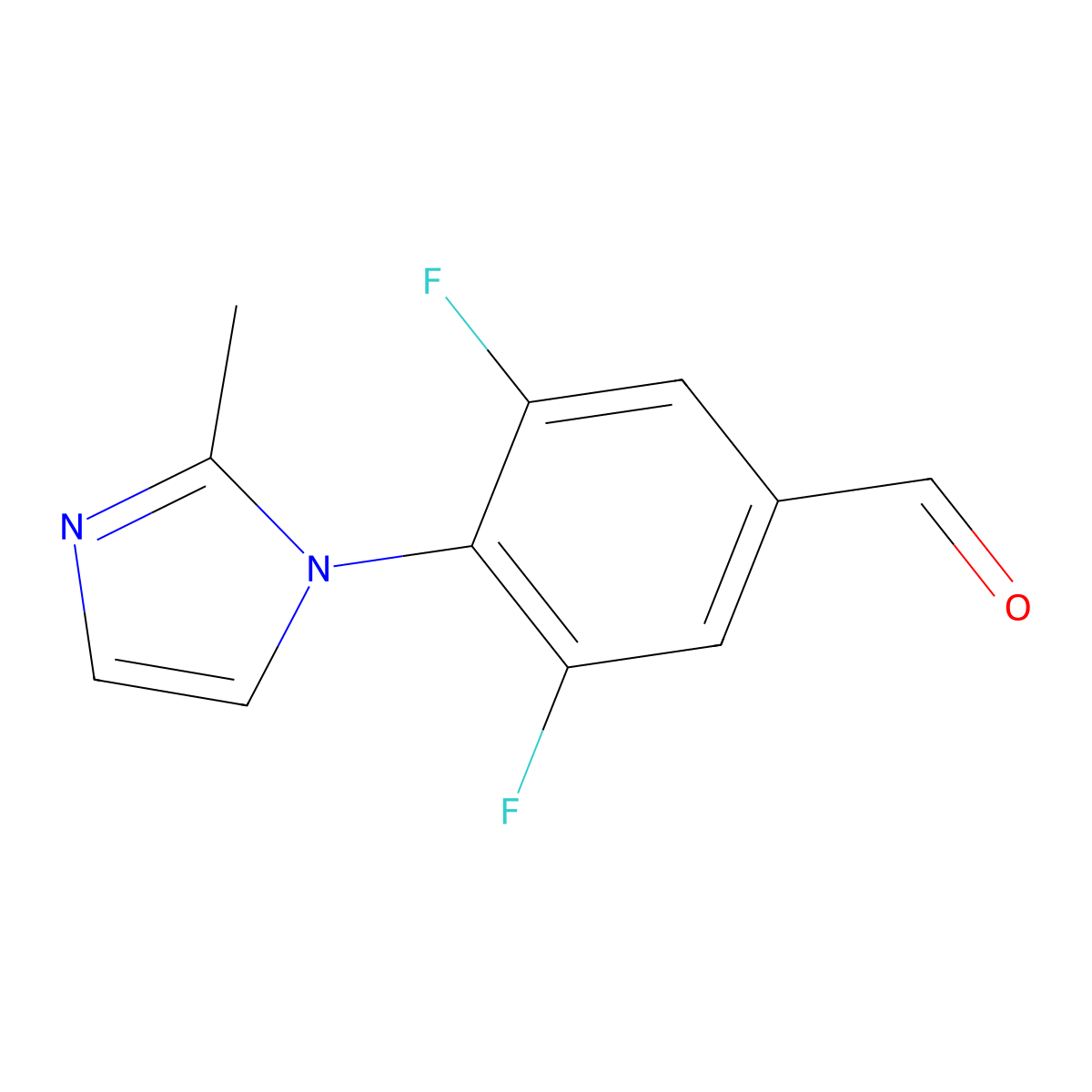3,5-Difluoro-4-(2-methyl-1h-imidazol-1-yl)benzaldehyde molecular structure, CAS 1341514-22-4