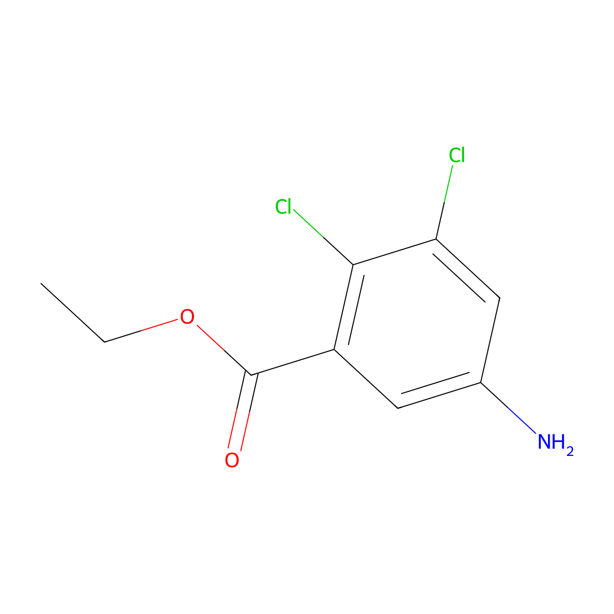 Ethyl 5-amino-2,3-dichlorobenzoate molecular structure, CAS 1341514-76-8
