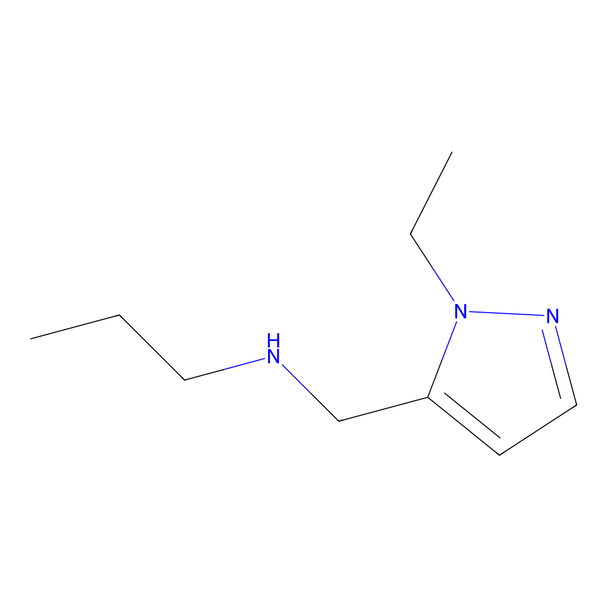 [(1-Ethyl-1H-pyrazol-5-yl)methyl](propyl)amine molecular structure, CAS 1341514-94-0