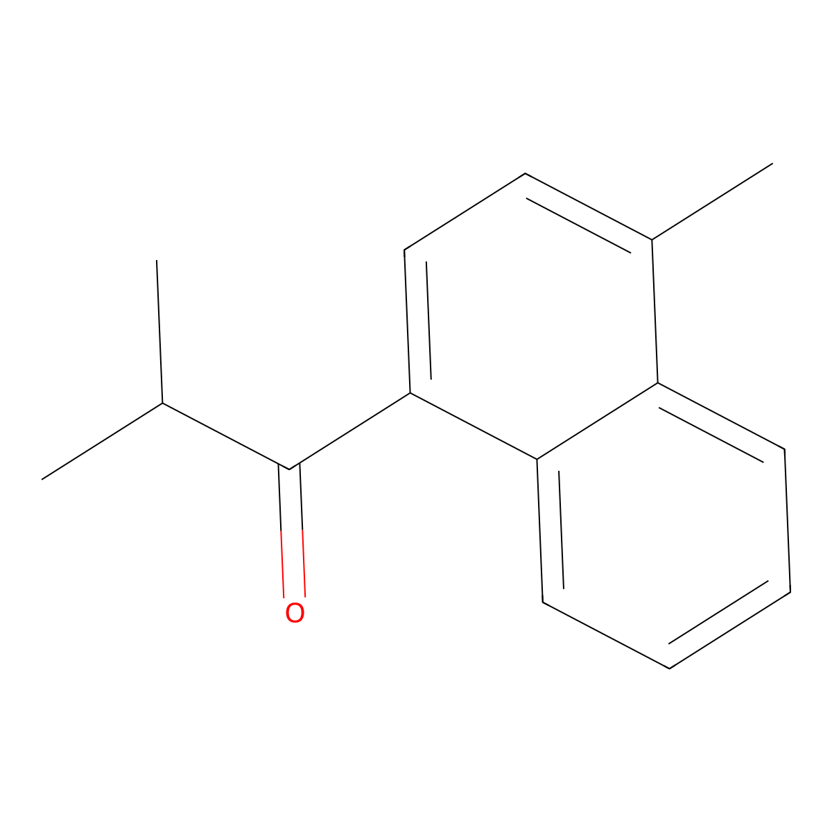 2-Methyl-1-(4-methylnaphthalen-1-yl)propan-1-one molecular structure, CAS 1341515-62-5
