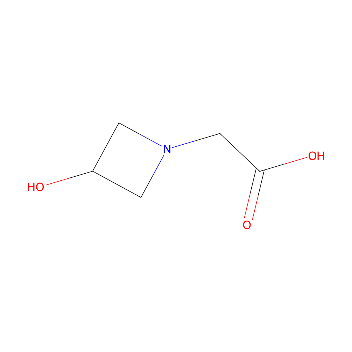 2-(3-Hydroxyazetidin-1-yl)acetic acid molecular structure, CAS 1341517-51-8