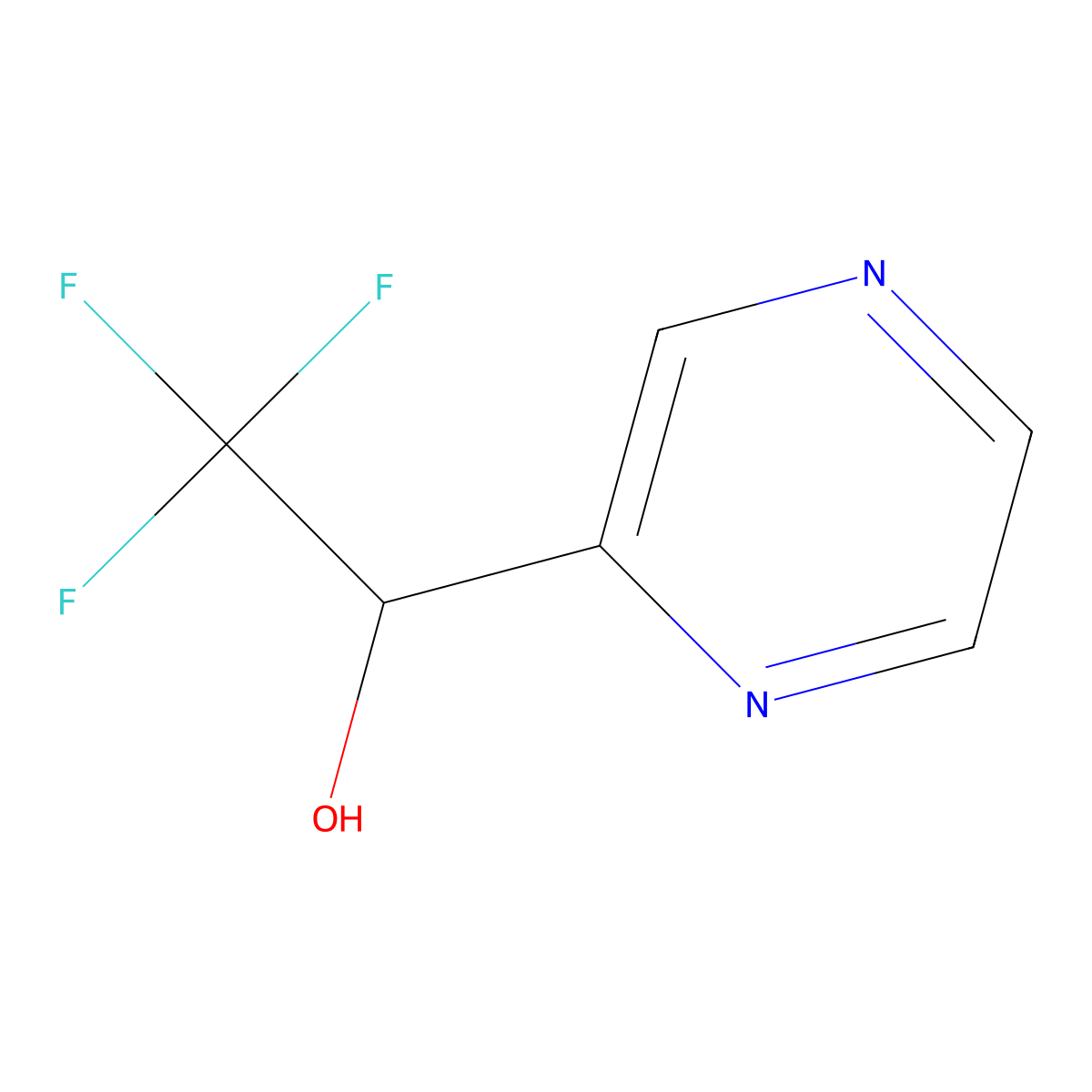 2,2,2-Trifluoro-1-(pyrazin-2-yl)ethanol molecular structure, CAS 1341518-87-3