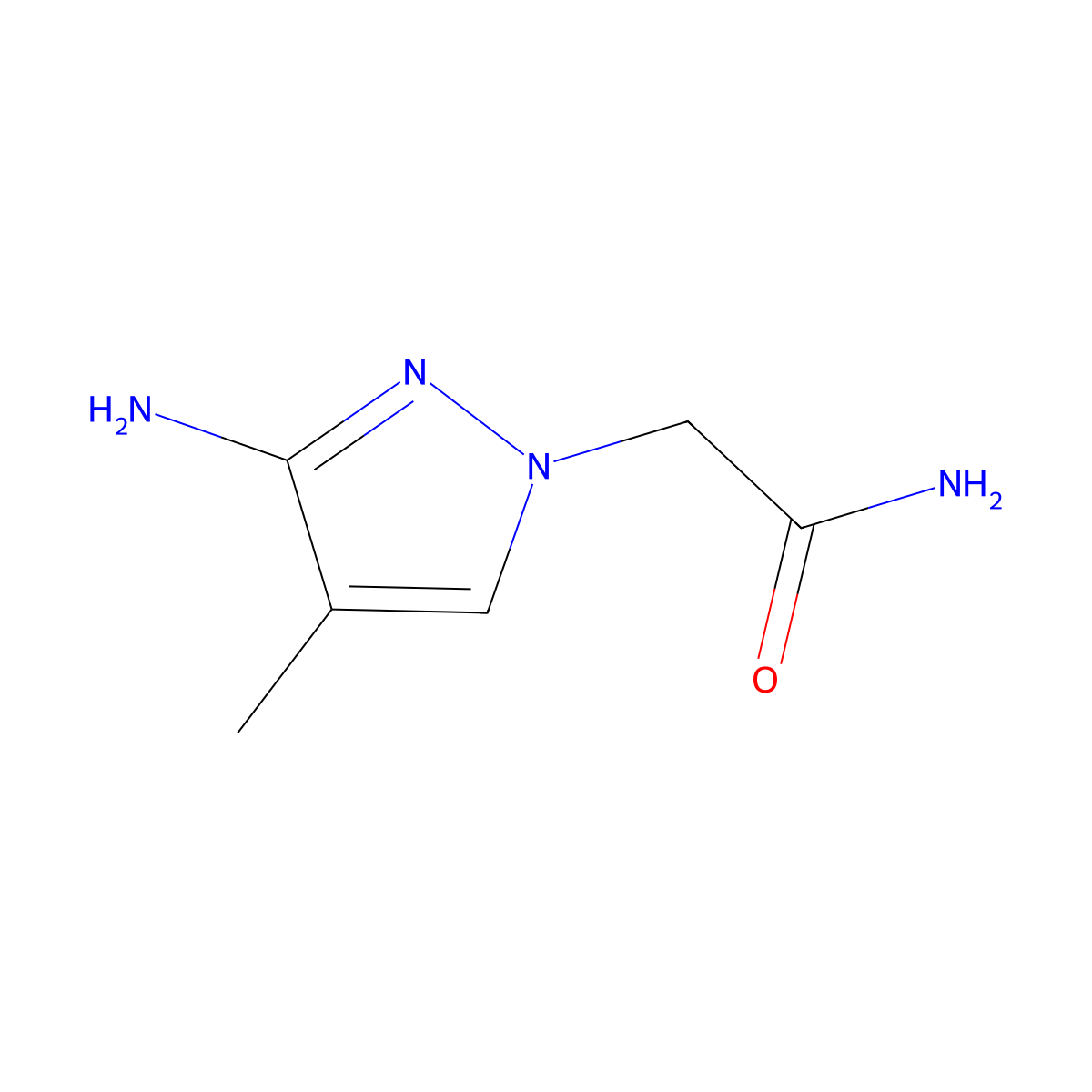2-(3-amino-4-methyl-1H-pyrazol-1-yl)acetamide molecular structure, CAS 1341519-10-5
