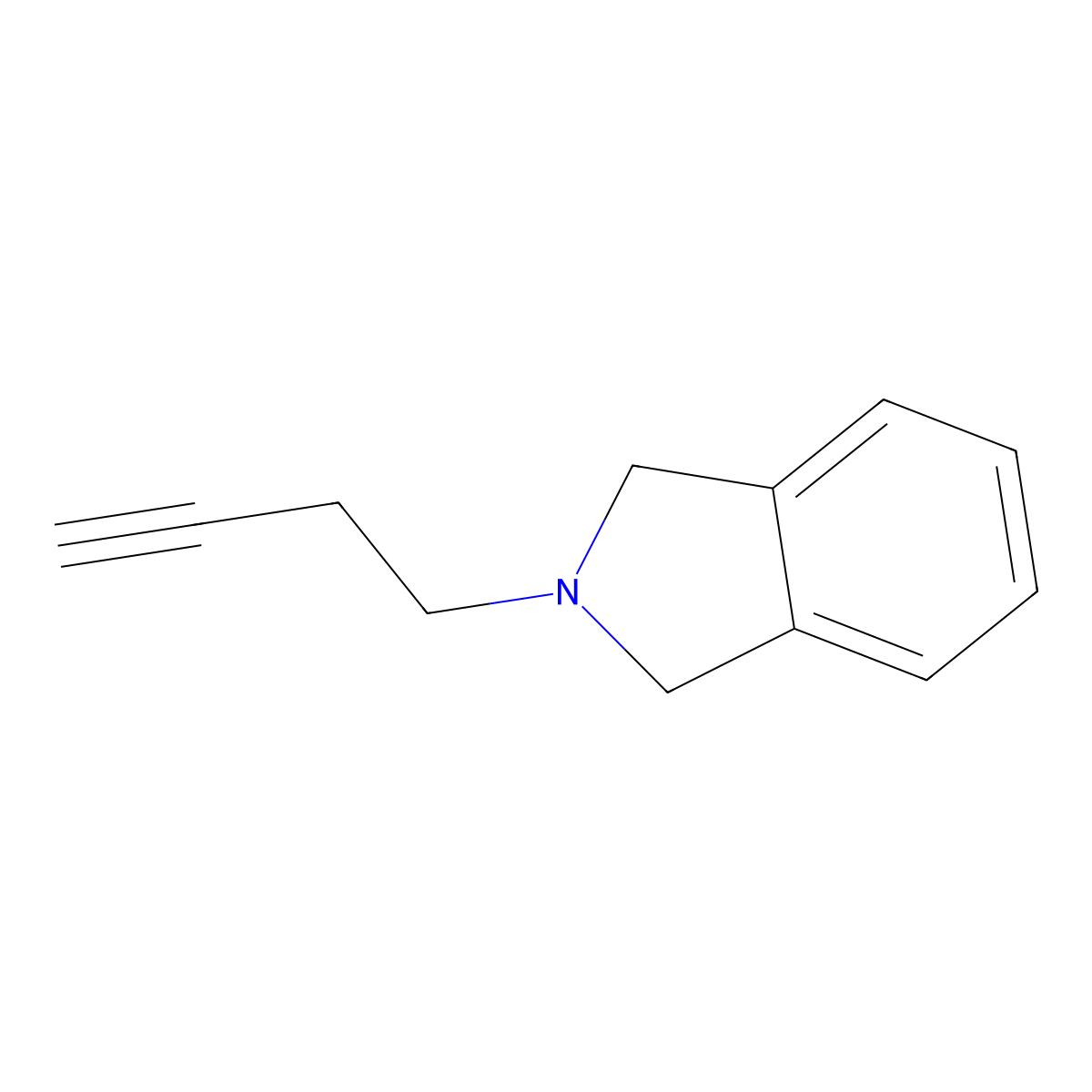 2-(but-3-yn-1-yl)-2,3-dihydro-1H-isoindole molecular structure, CAS 1341521-22-9