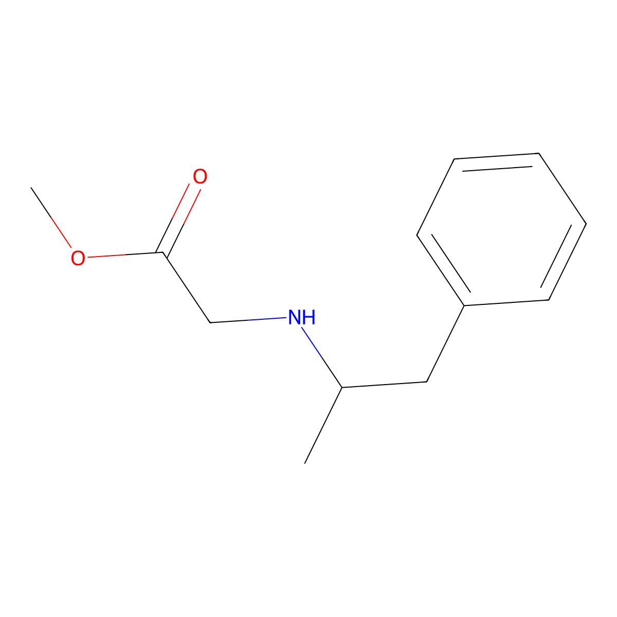 Methyl 2-[(1-phenylpropan-2-yl)amino]acetate molecular structure, CAS 1341521-34-3