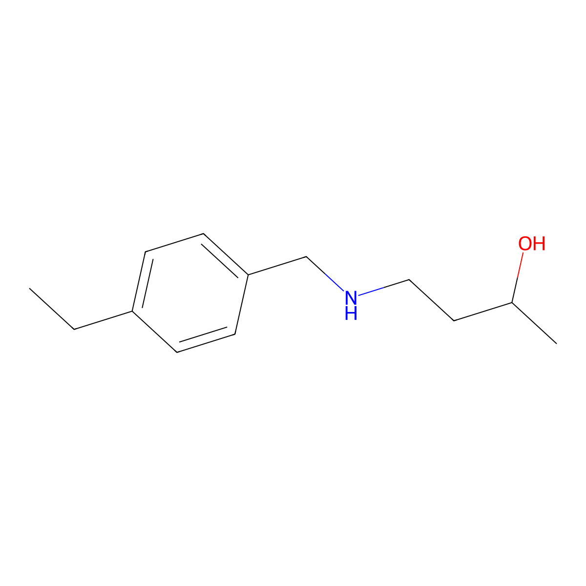 4-{[(4-Ethylphenyl)methyl]amino}butan-2-ol molecular structure, CAS 1341524-35-3