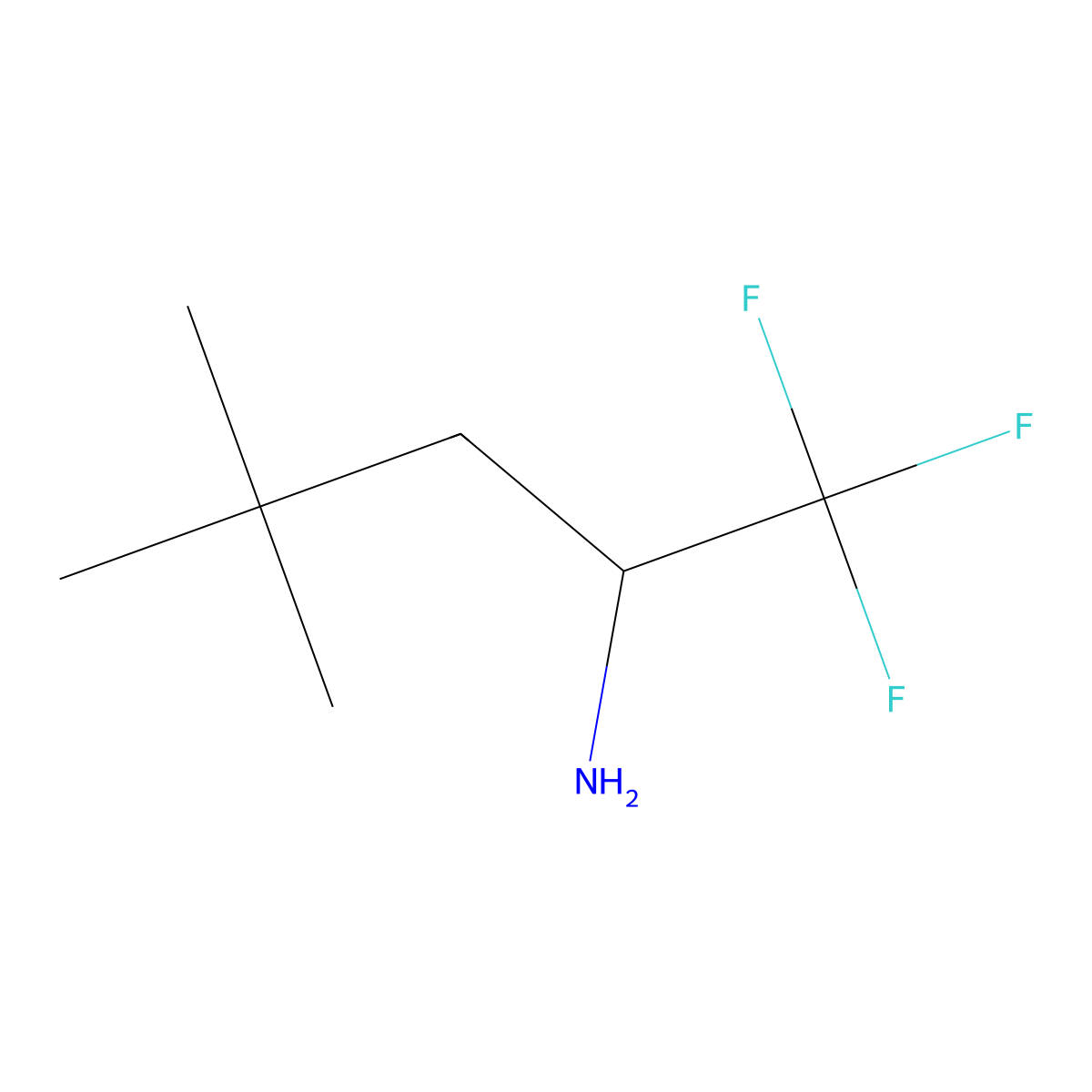 1,1,1-Trifluoro-4,4-dimethylpentan-2-amine molecular structure, CAS 1341525-84-5