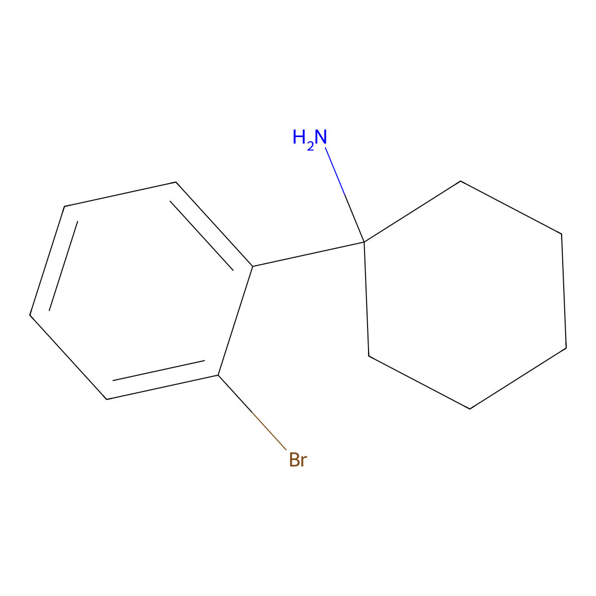 1-(2-Bromophenyl)cyclohexan-1-amine molecular structure, CAS 1341527-70-5