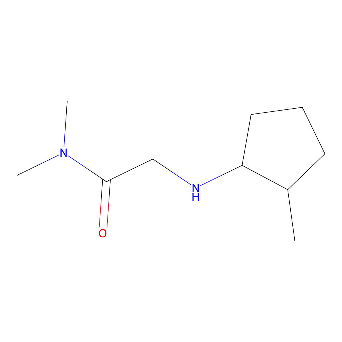 N,N-dimethyl-2-[(2-methylcyclopentyl)amino]acetamide molecular structure, CAS 1341528-61-7