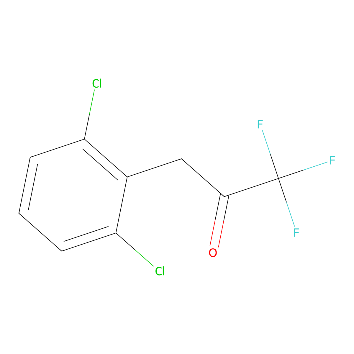 3-(2,6-Dichlorophenyl)-1,1,1-trifluoropropan-2-one molecular structure, CAS 1341529-49-4