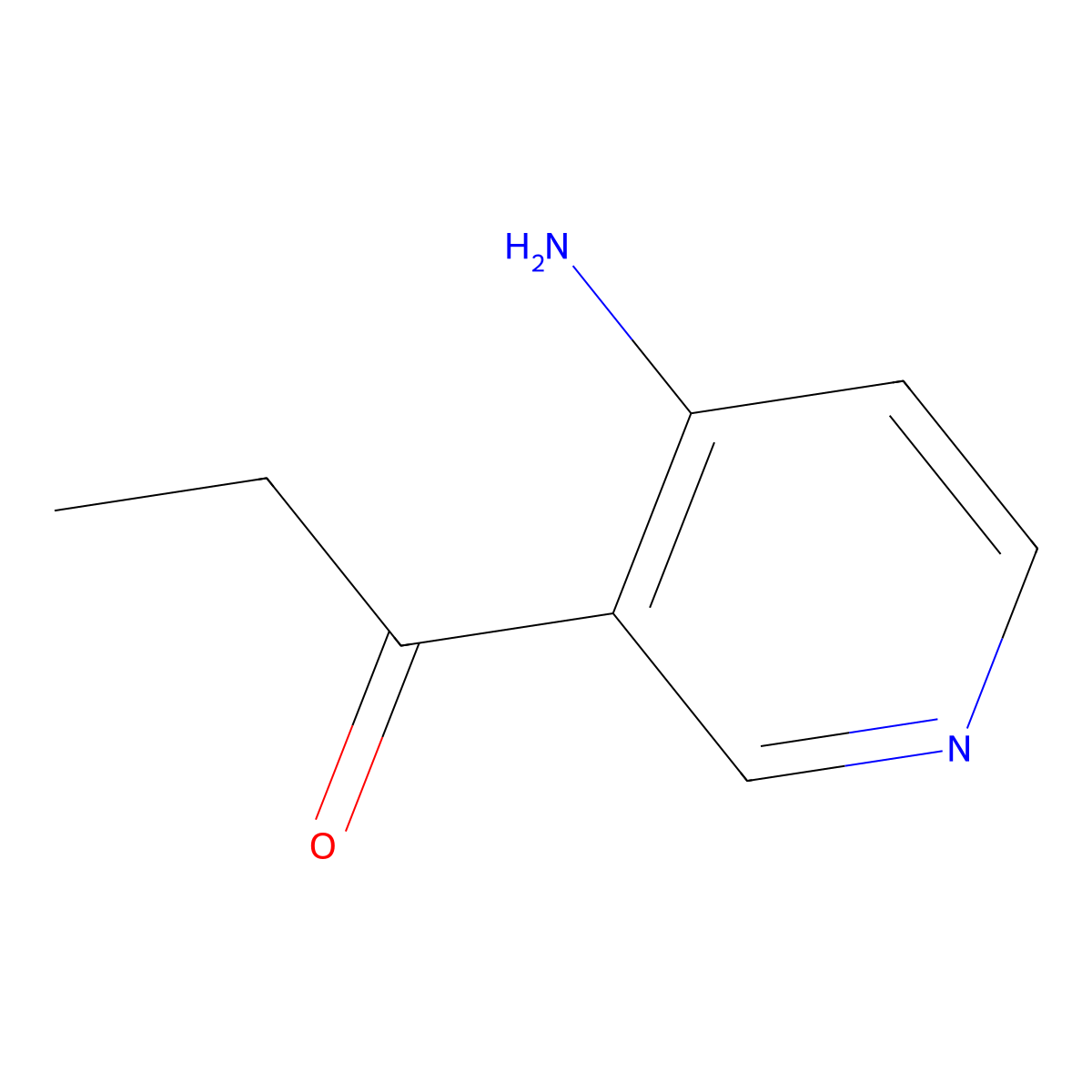 1-(4-Aminopyridin-3-yl)propan-1-one molecular structure, CAS 1341530-36-6