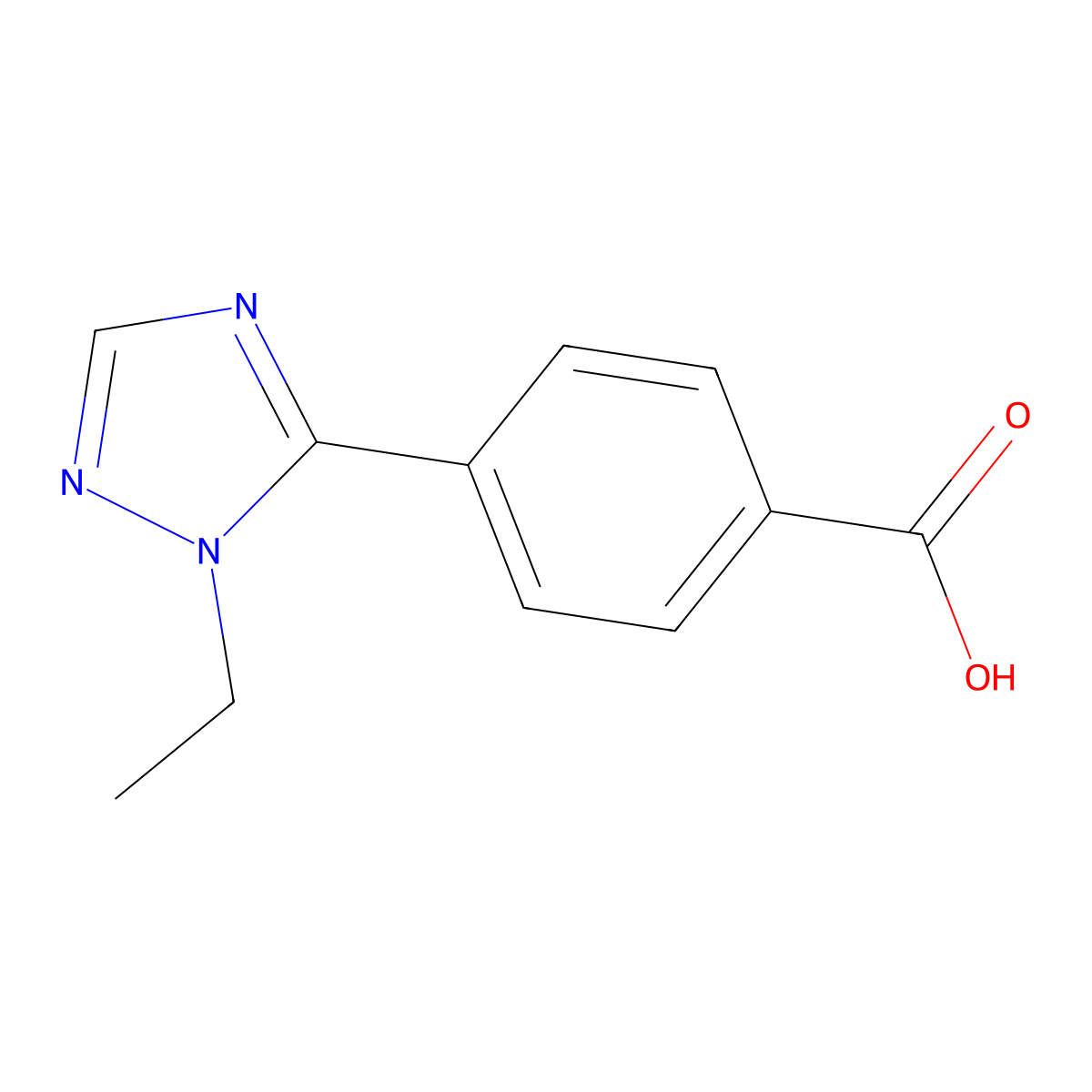 4-(1-ethyl-1H-1,2,4-triazol-5-yl)benzoic acid molecular structure, CAS 1341530-48-0