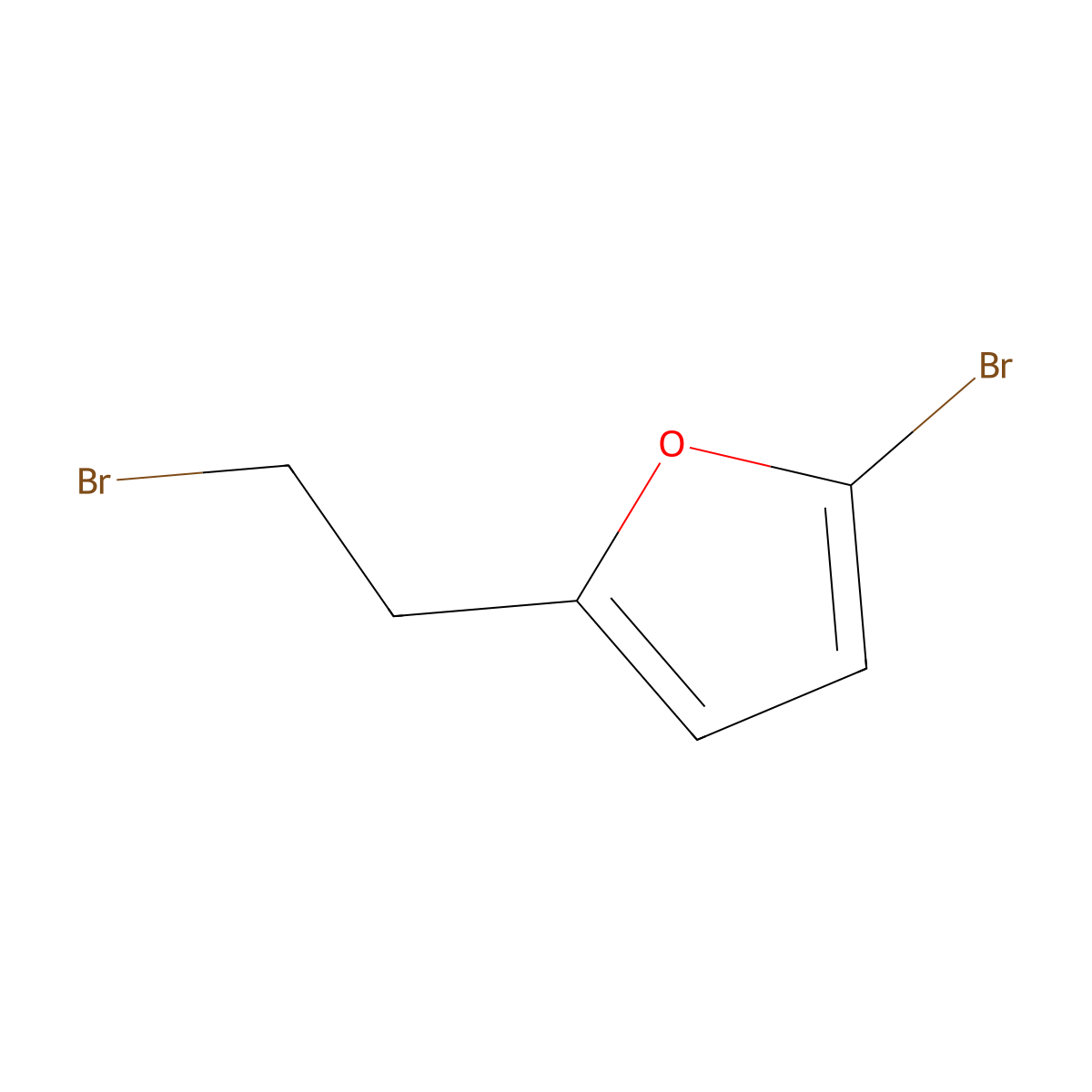 2-Bromo-5-(2-bromoethyl)furan molecular structure, CAS 1341531-02-9