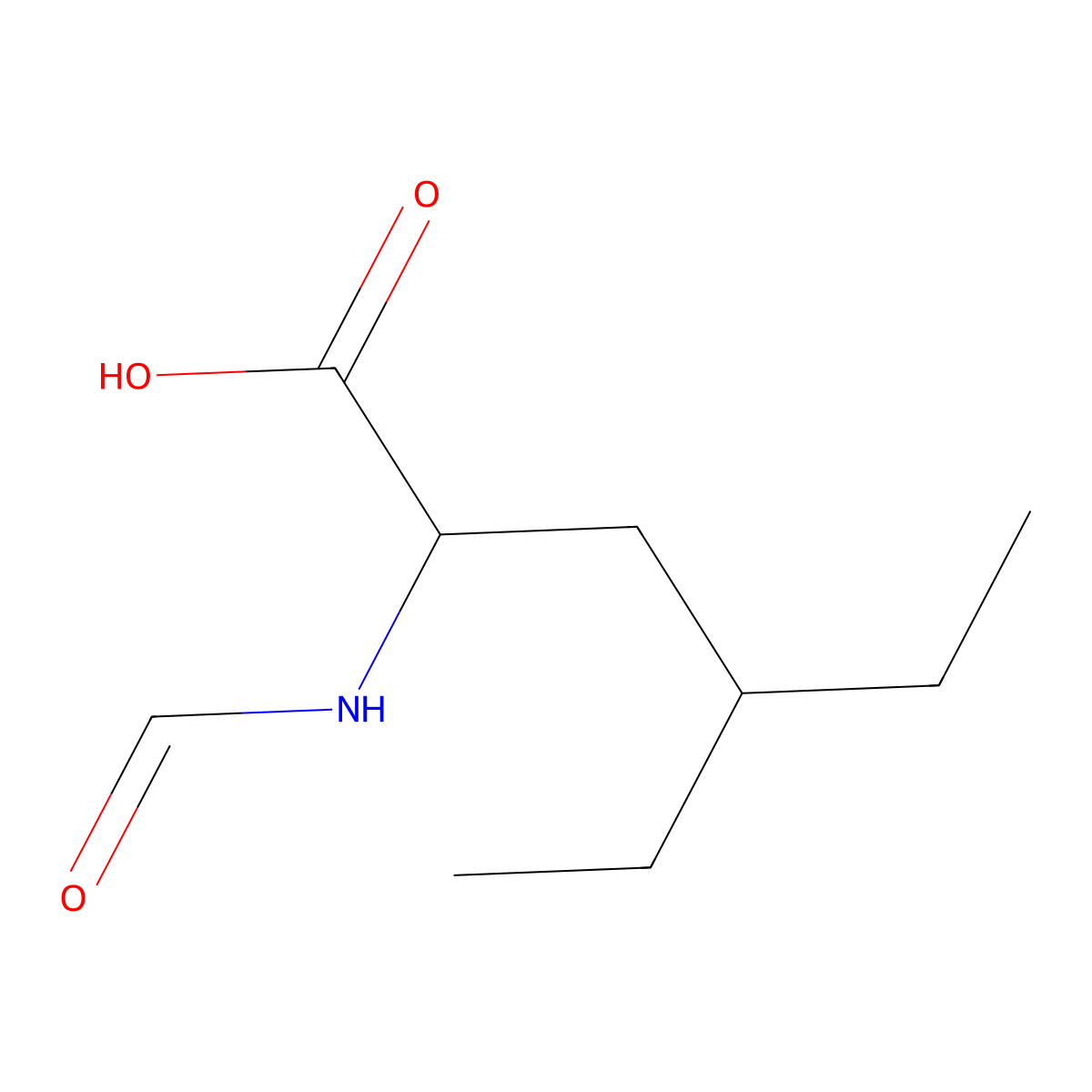 4-Ethyl-2-formamidohexanoic acid molecular structure, CAS 1341532-90-8