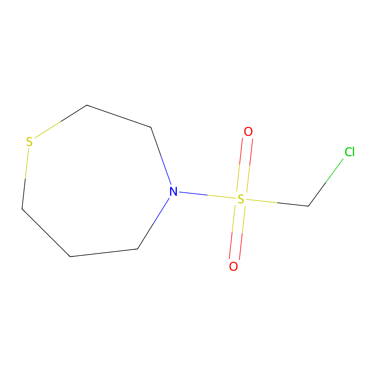 4-Chloromethanesulfonyl-1,4-thiazepane molecular structure, CAS 1341533-03-6