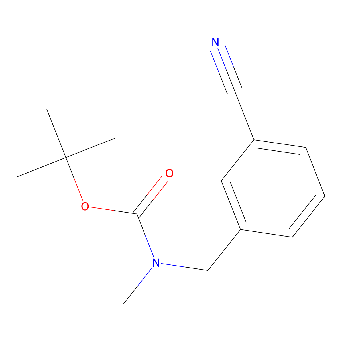 tert-Butyl 3-cyanobenzyl(methyl)carbamate molecular structure, CAS 1341536-23-9