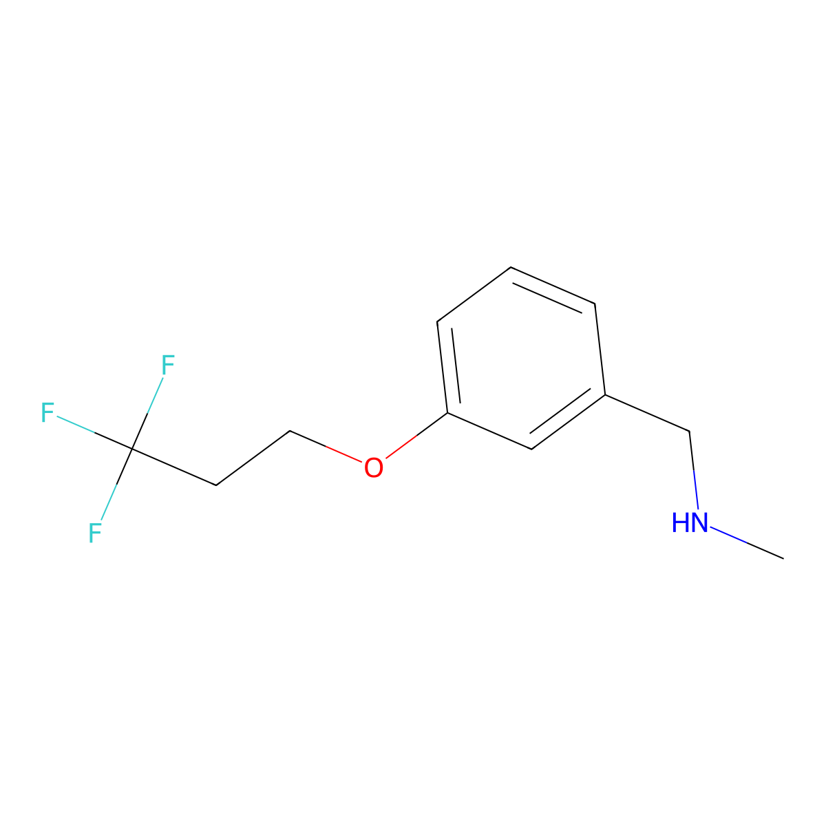 Methyl[3-(3,3,3-trifluoropropoxy)benzyl]amine molecular structure, CAS 1341538-42-8