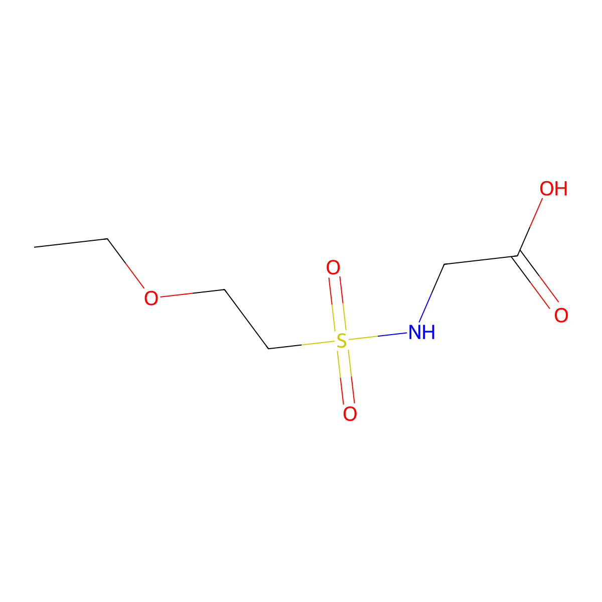 2-(2-Ethoxyethanesulfonamido)acetic acid molecular structure, CAS 1341540-68-8