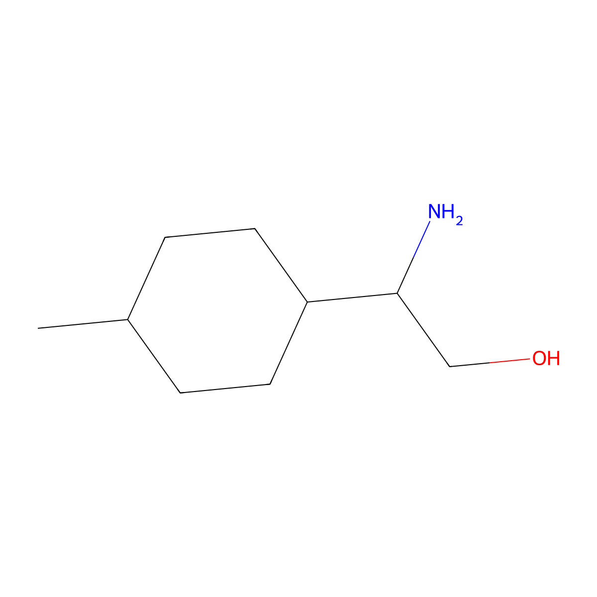 2-Amino-2-(4-methylcyclohexyl)ethan-1-ol molecular structure, CAS 1341545-78-5