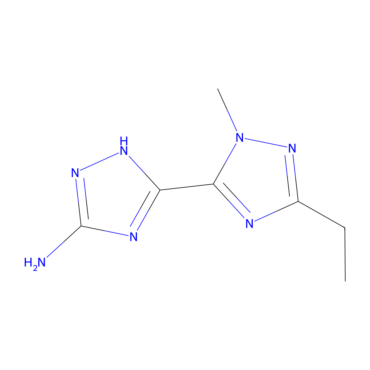 5'-Ethyl-2'-methyl-1h,2'h-[3,3'-bi(1,2,4-triazol)]-5-amine molecular structure, CAS 1341547-90-7