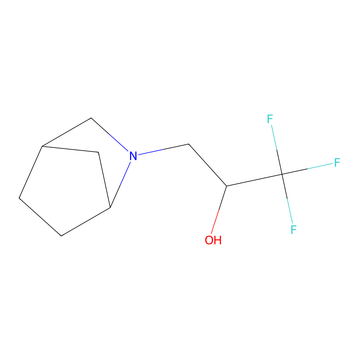 3-(2-Azabicyclo[2.2.1]heptan-2-yl)-1,1,1-trifluoropropan-2-ol molecular structure, CAS 1341548-87-5