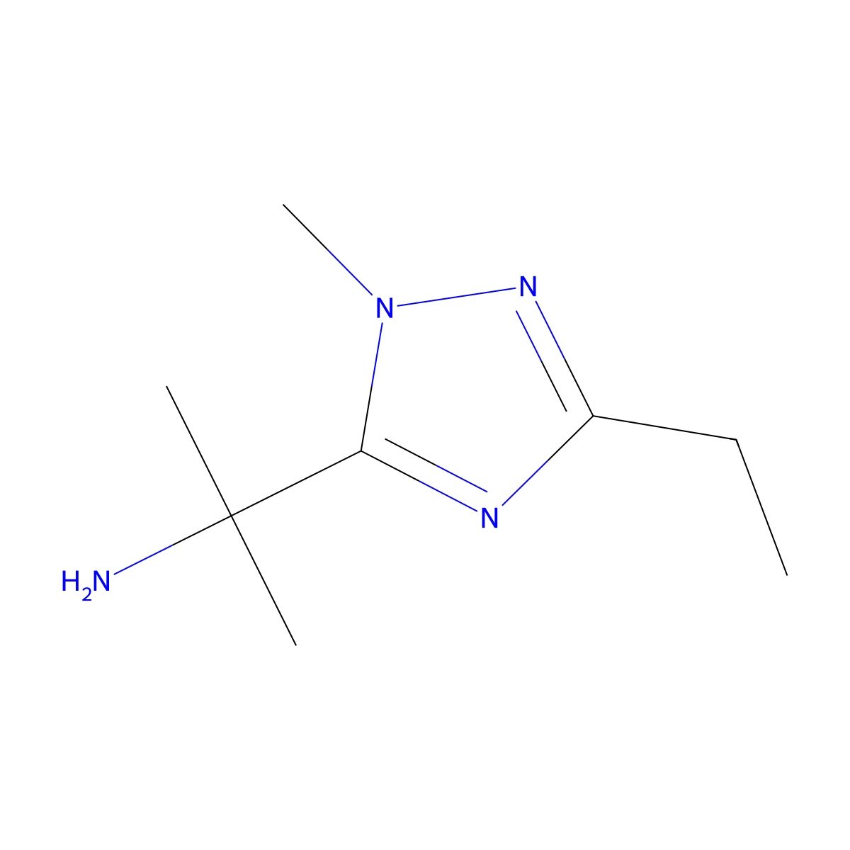 2-(3-Ethyl-1-methyl-1h-1,2,4-triazol-5-yl)propan-2-amine molecular structure, CAS 1341550-43-3