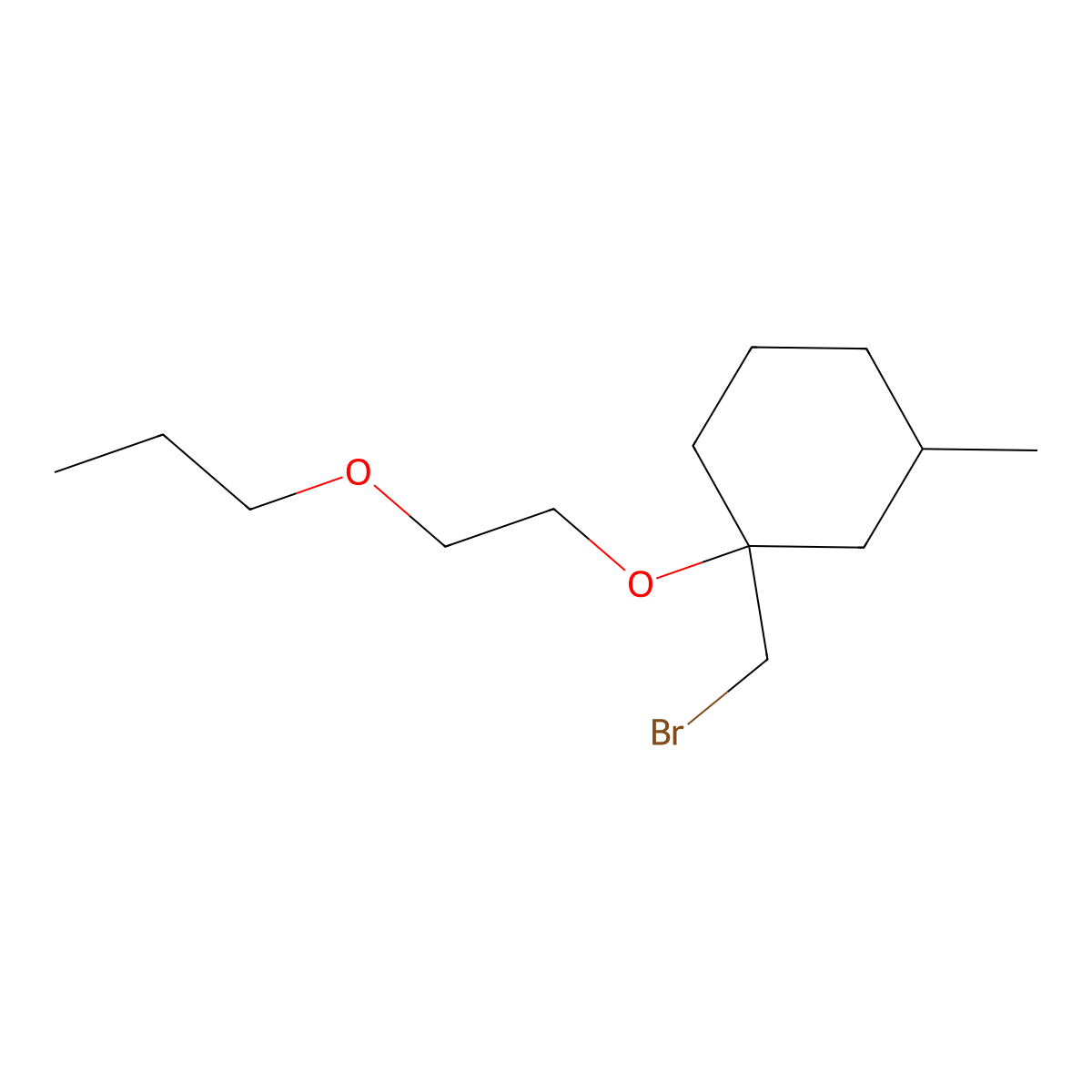 1-(Bromomethyl)-3-methyl-1-(2-propoxyethoxy)cyclohexane molecular structure, CAS 1341551-29-8