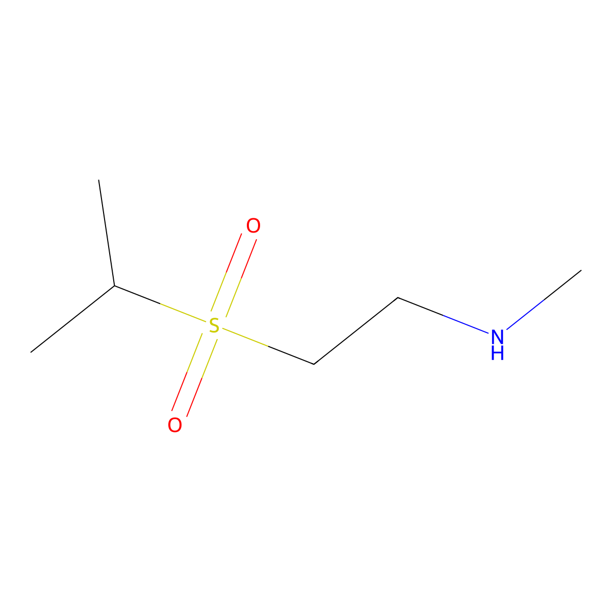 Methyl[2-(propane-2-sulfonyl)ethyl]amine molecular structure, CAS 1341552-28-0