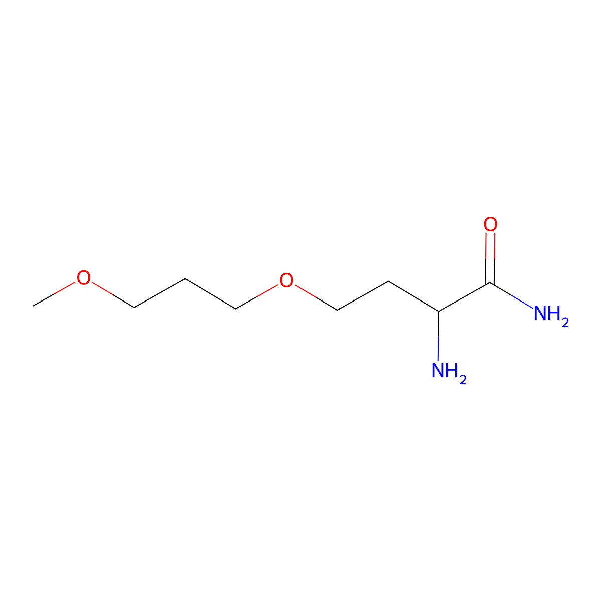 2-Amino-4-(3-methoxypropoxy)butanamide molecular structure, CAS 1341552-56-4
