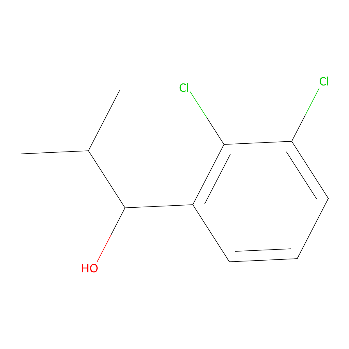 1-(2,3-Dichlorophenyl)-2-methylpropan-1-ol molecular structure, CAS 1341552-70-2