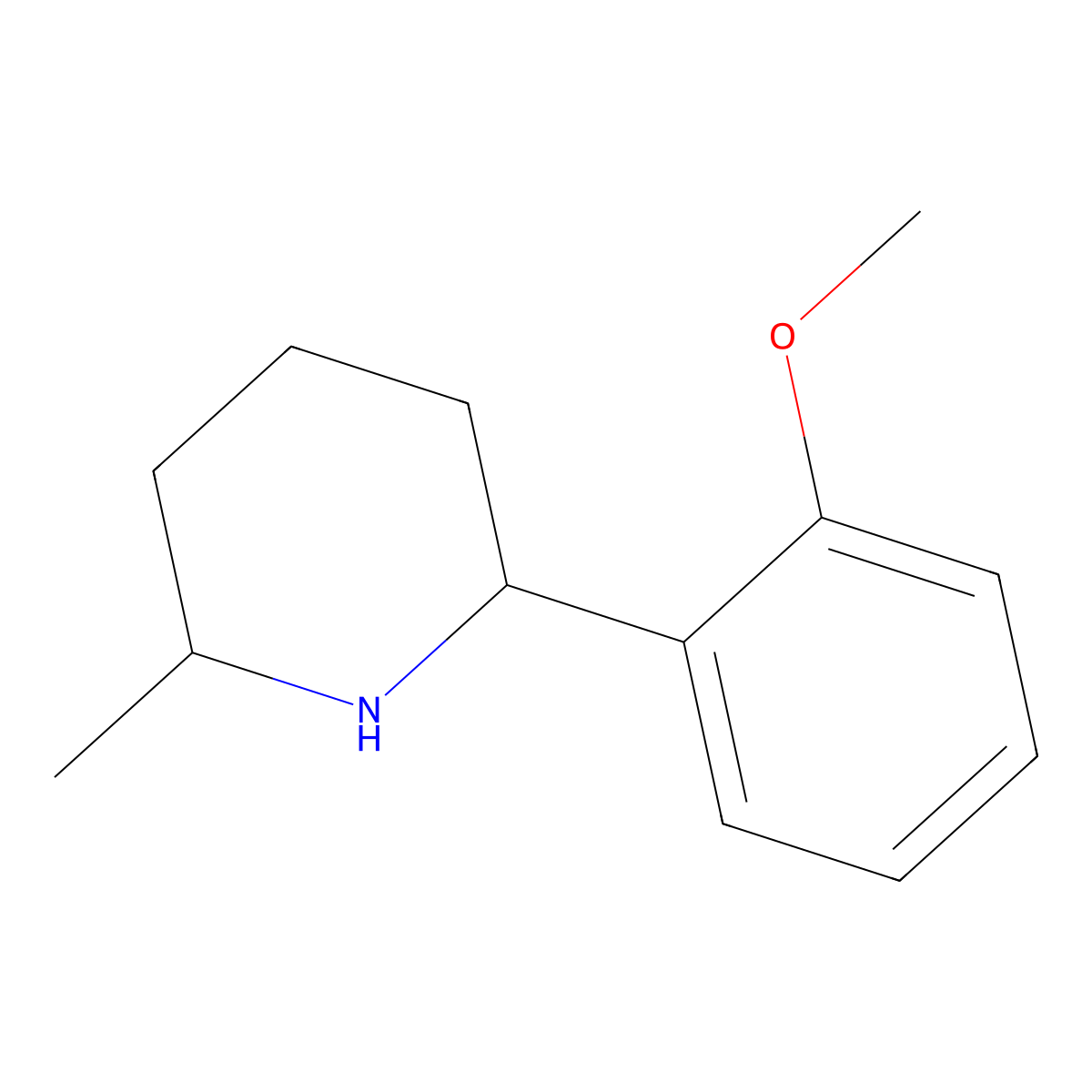2-(2-Methoxyphenyl)-6-methylpiperidine molecular structure, CAS 1341553-02-3