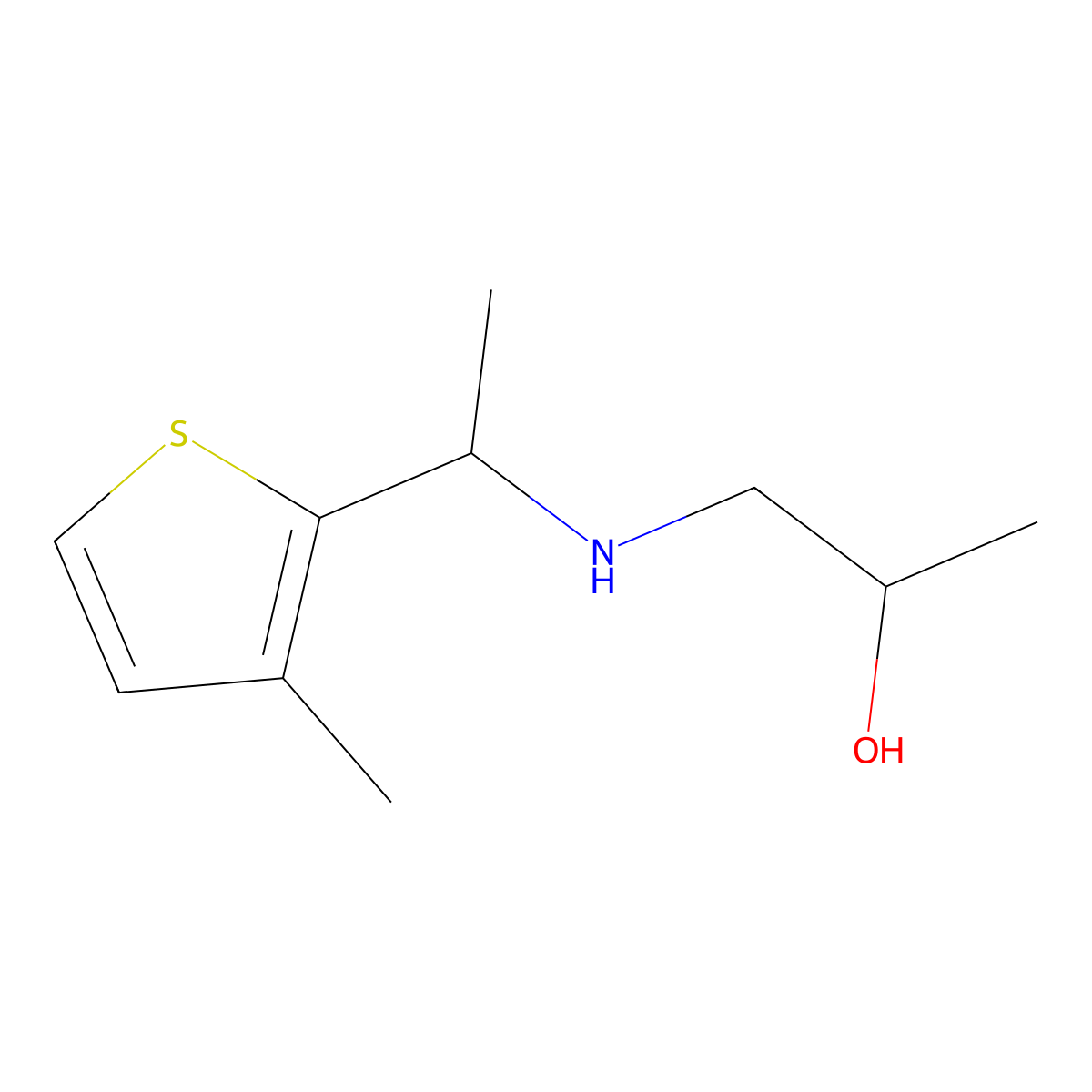 1-{[1-(3-Methylthiophen-2-yl)ethyl]amino}propan-2-ol molecular structure, CAS 1341553-51-2