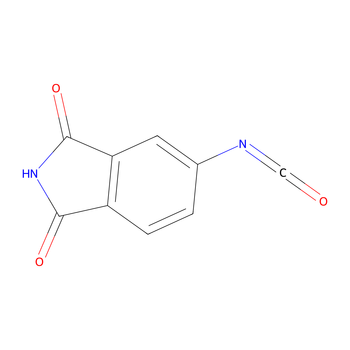 5-isocyanato-2,3-dihydro-1H-isoindole-1,3-dione molecular structure, CAS 1341553-82-9