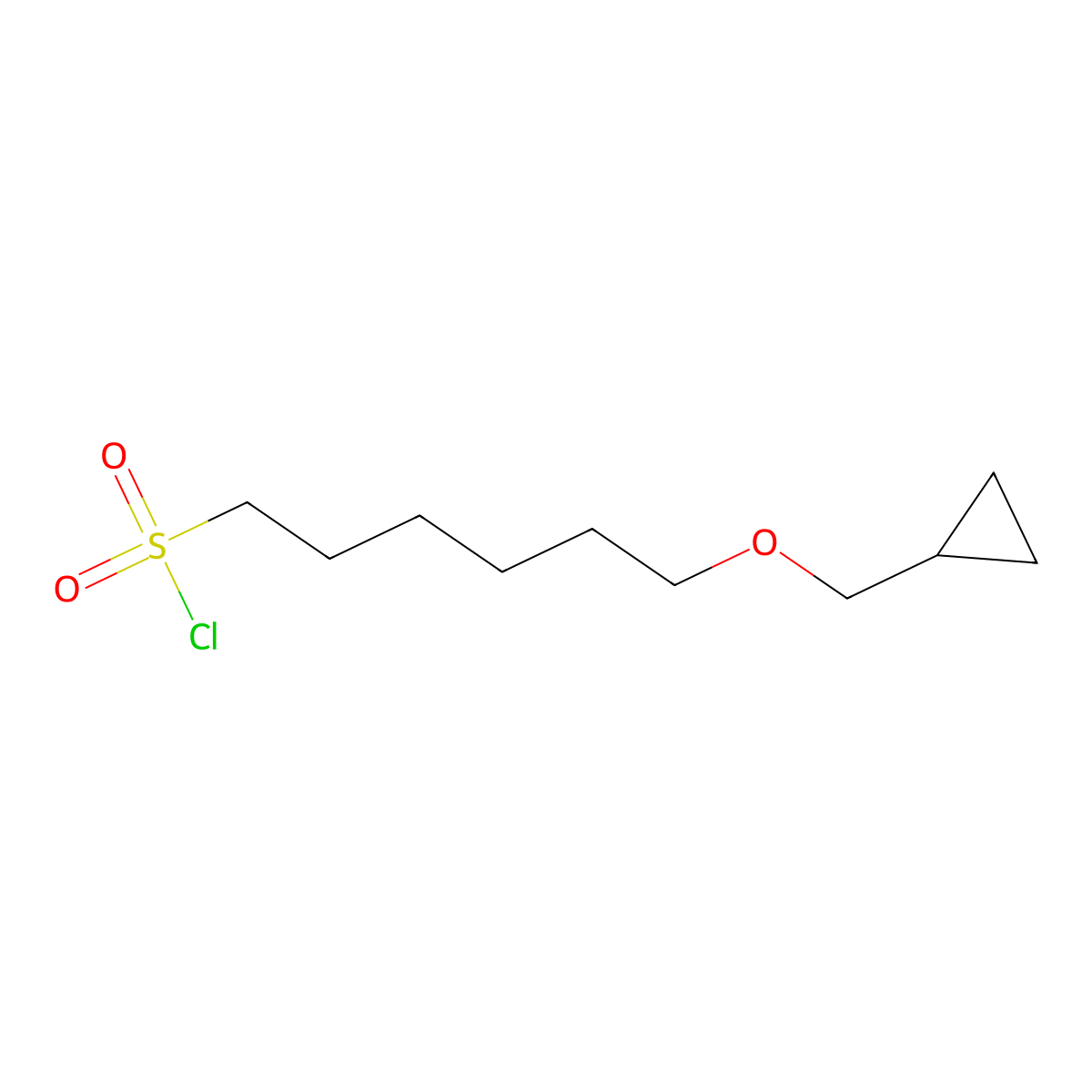 6-(Cyclopropylmethoxy)hexane-1-sulfonyl chloride molecular structure, CAS 1341553-88-5