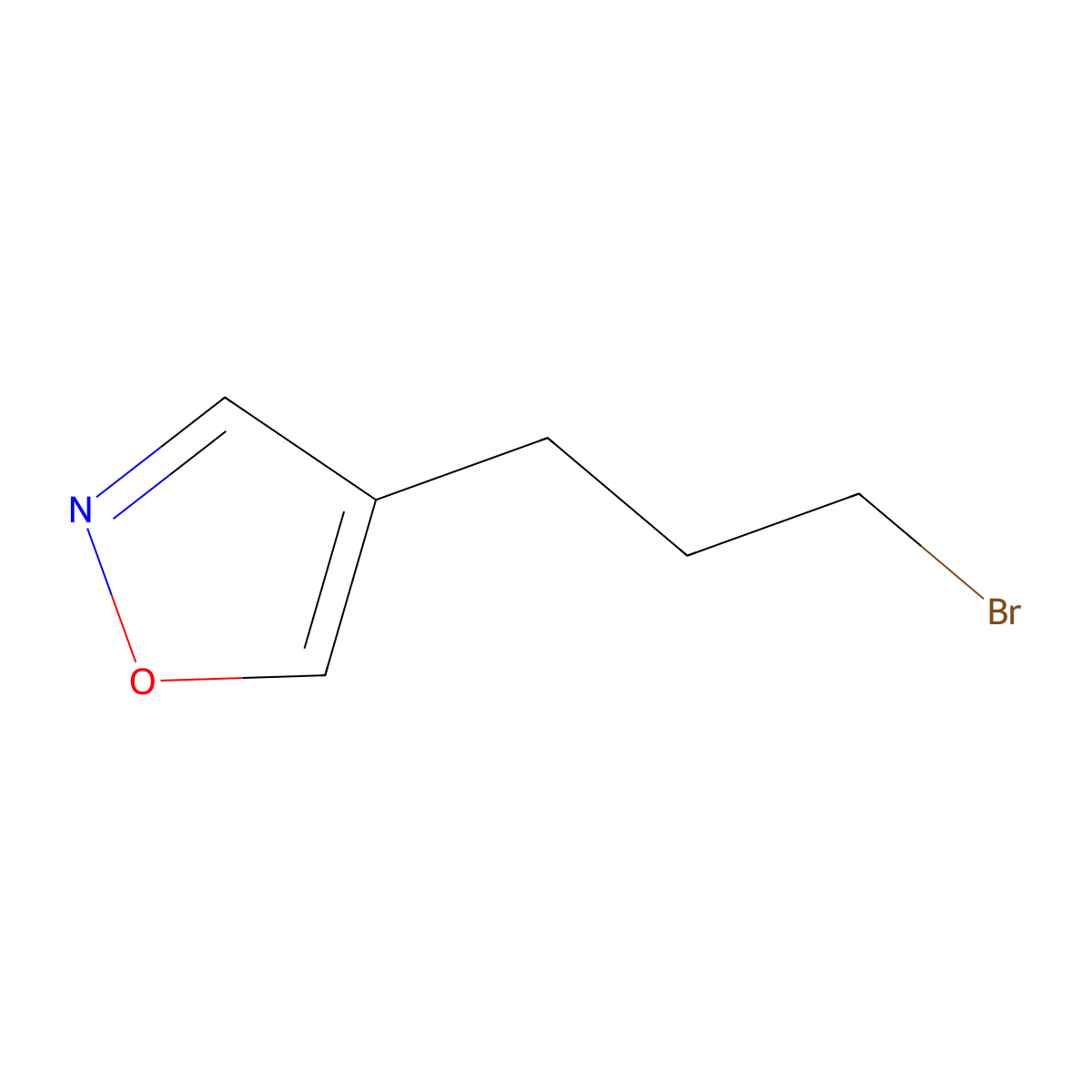 4-(3-Bromopropyl)-1,2-oxazole molecular structure, CAS 1341556-84-0