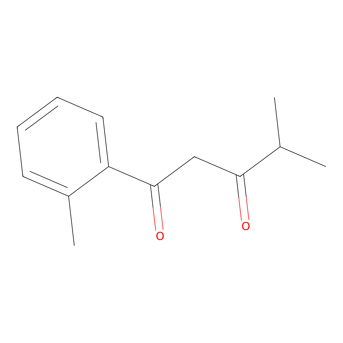 4-Methyl-1-(o-tolyl)pentane-1,3-dione molecular structure, CAS 1341560-73-3