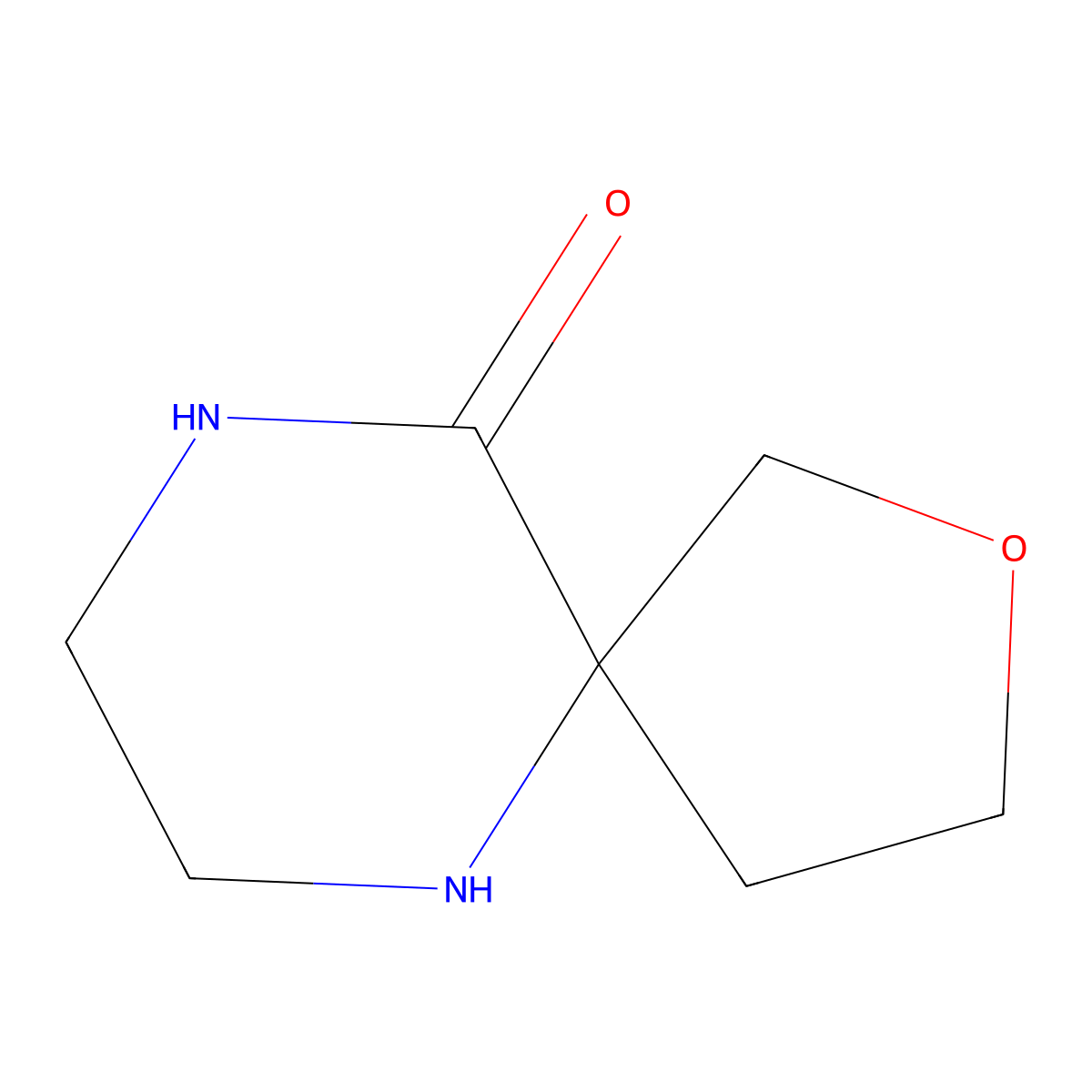 2-Oxa-6,9-diazaspiro[4.5]decan-10-one molecular structure, CAS 1341564-99-5