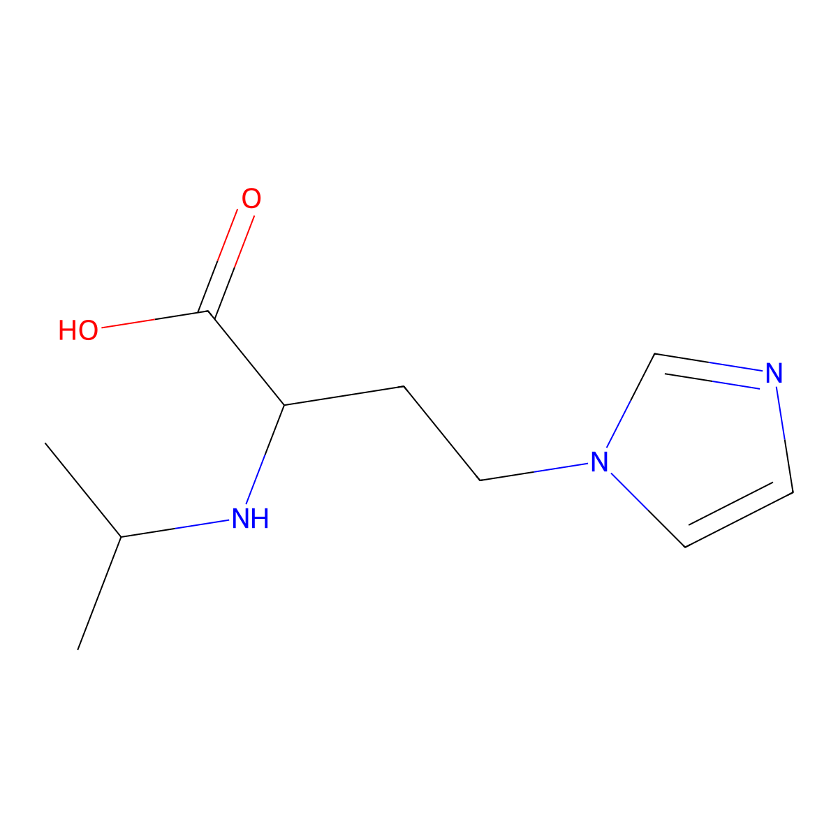 4-(1h-Imidazol-1-yl)-2-(isopropylamino)butanoic acid molecular structure, CAS 1341565-15-8
