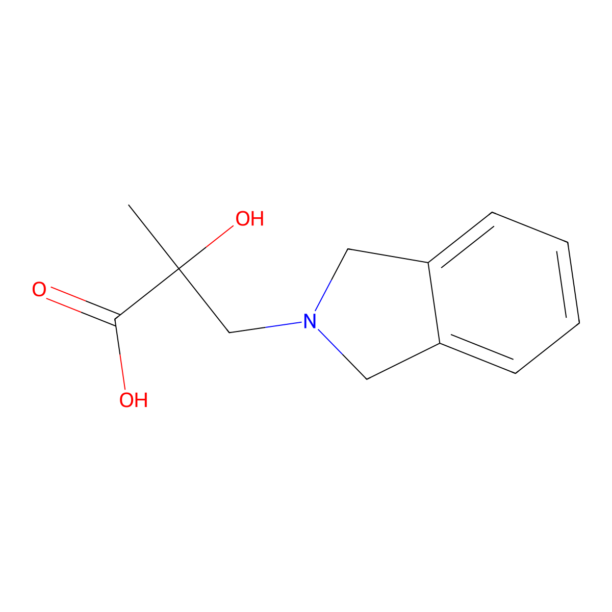3-(1,3-Dihydroisoindol-2-yl)-2-hydroxy-2-methylpropanoic acid molecular structure, CAS 1341572-55-1