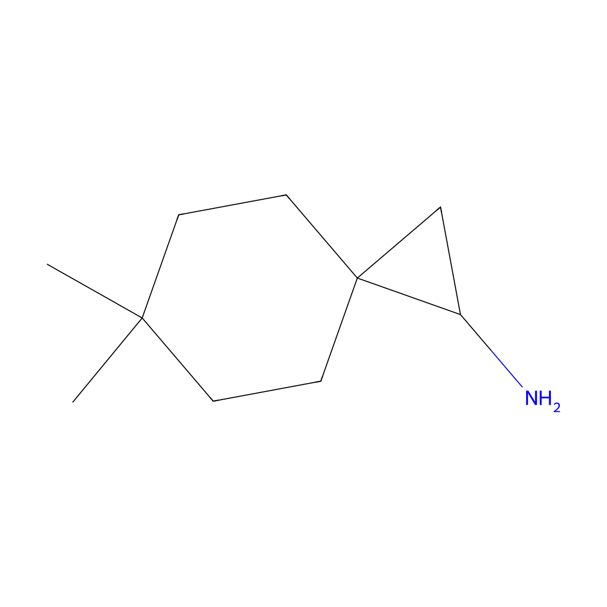 6,6-Dimethylspiro[2.5]octan-1-amine molecular structure, CAS 1341573-26-9