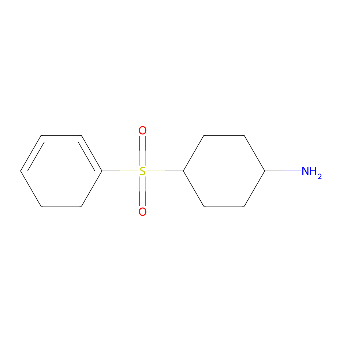 4-(Phenylsulfonyl)cyclohexan-1-amine molecular structure, CAS 1341574-90-0