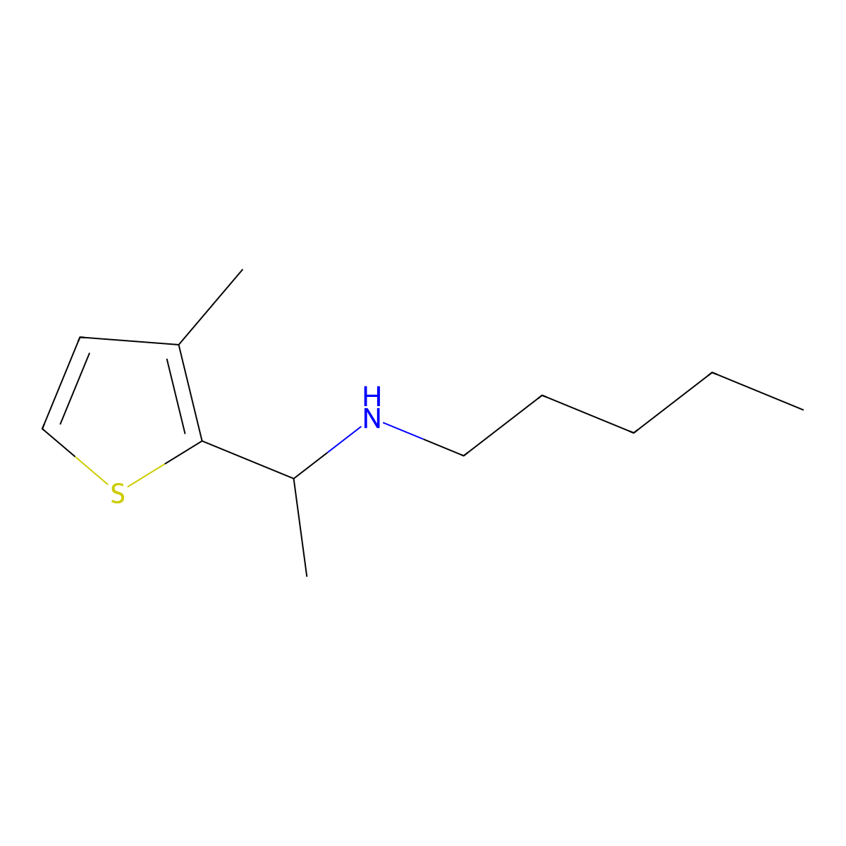 [1-(3-Methylthiophen-2-yl)ethyl](pentyl)amine molecular structure, CAS 1341580-48-0