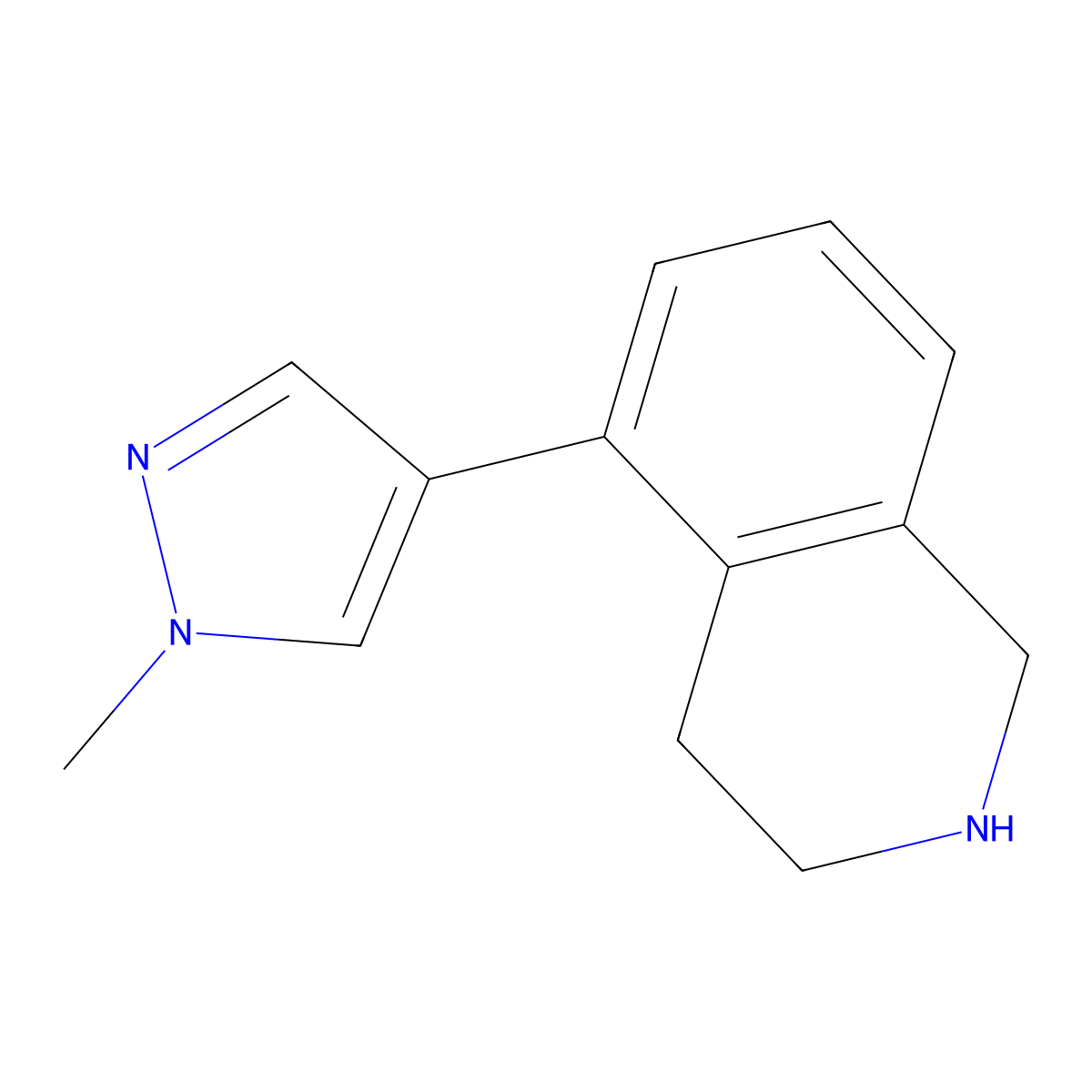 5-(1-Methyl-1H-pyrazol-4-yl)-1,2,3,4-tetrahydroisoquinoline molecular structure, CAS 1341582-70-4