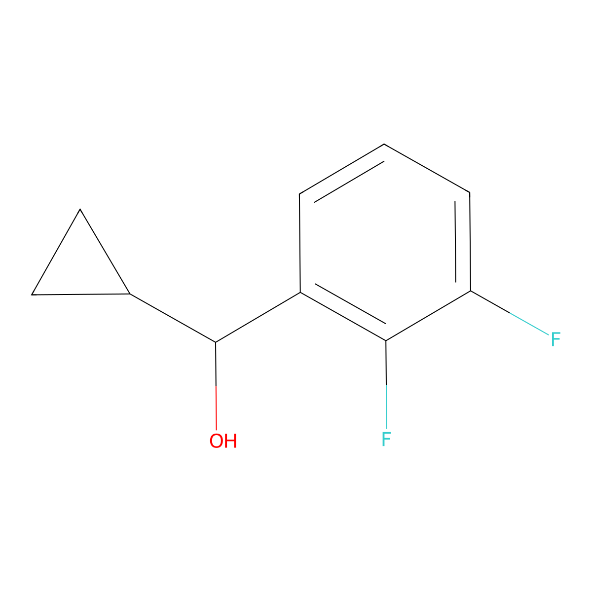 a-Cyclopropyl-2,3-difluorobenzenemethanol molecular structure, CAS 1341584-96-0