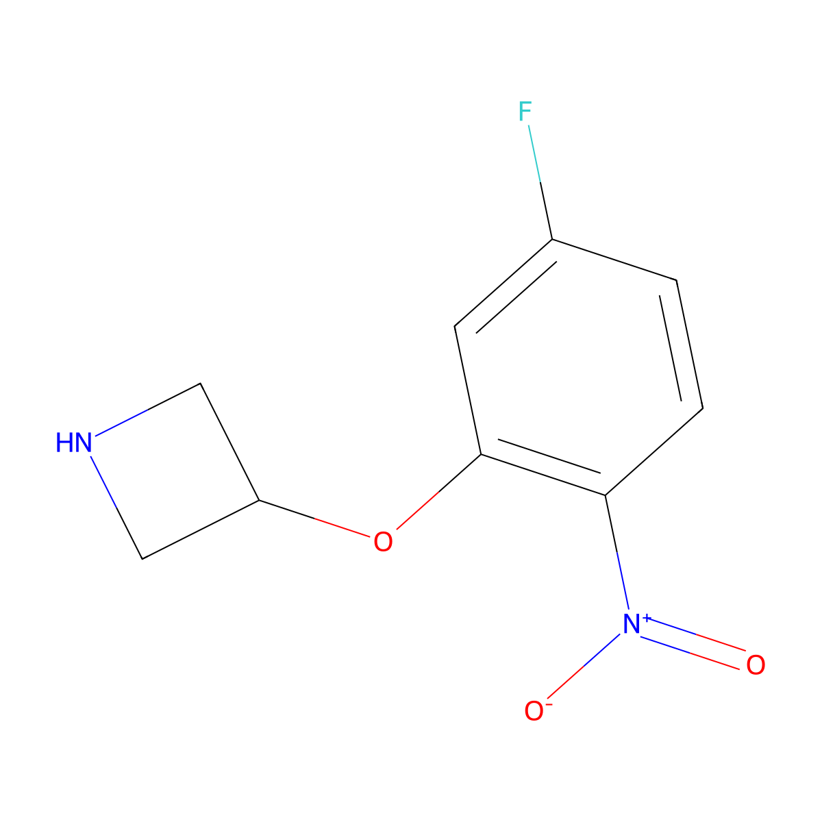 3-(5-Fluoro-2-nitrophenoxy)azetidine molecular structure, CAS 1341585-38-3