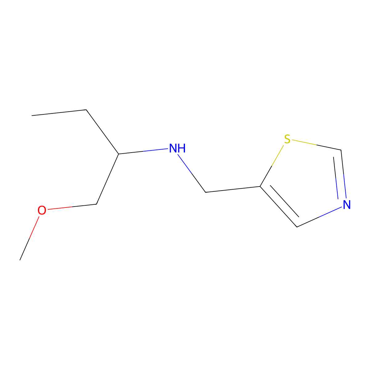 (1-Methoxybutan-2-yl)[(1,3-thiazol-5-yl)methyl]amine molecular structure, CAS 1341586-44-4