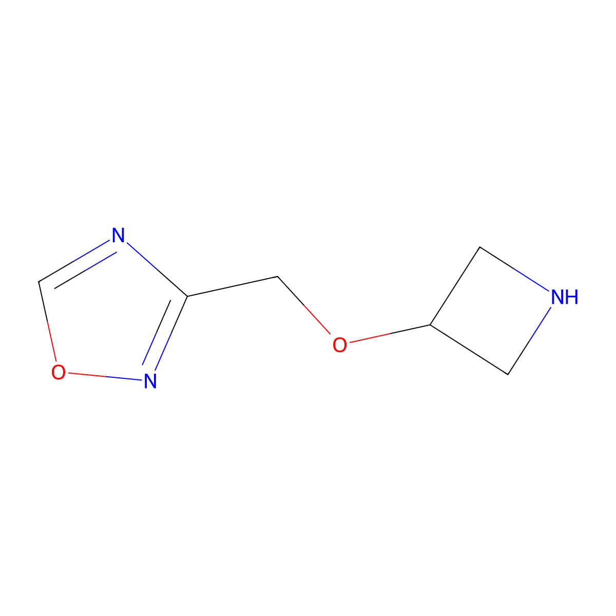 3-[(Azetidin-3-yloxy)methyl]-1,2,4-oxadiazole molecular structure, CAS 1341587-83-4